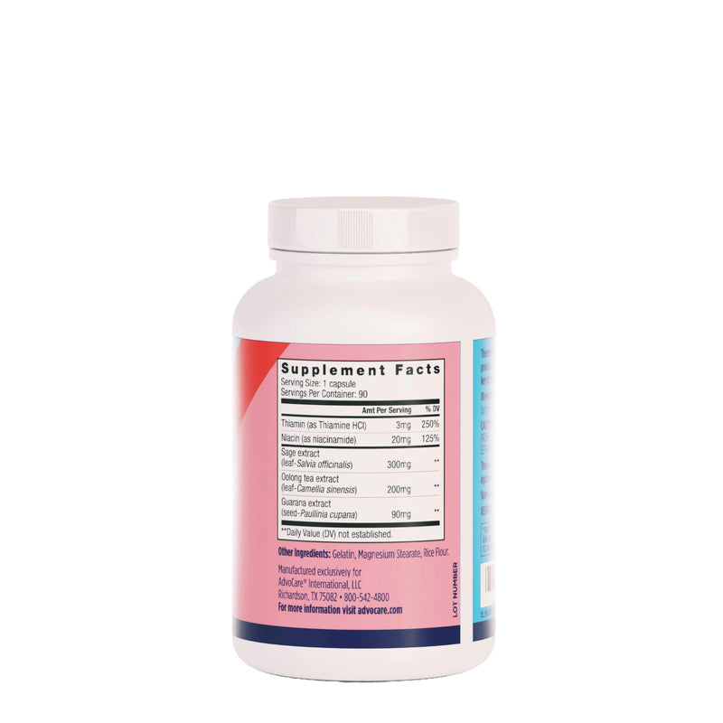 AdvoCare ThermoPlus Vitamin & Herbal Dietary Supplement - Supports Healthy Metabolism* - Contains Thiamine, Sage Extract & Oolong Tea Extract - 90 Capsules
