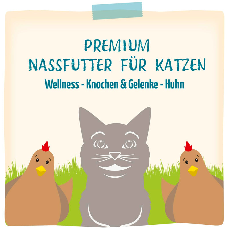 MjAMjAM - Premium wet food for cats - Wellness - Bones & Joints - Chicken, 12 pack (12 x 125g), grain-free Bones & Joints Chicken 125 g (Pack of 12)