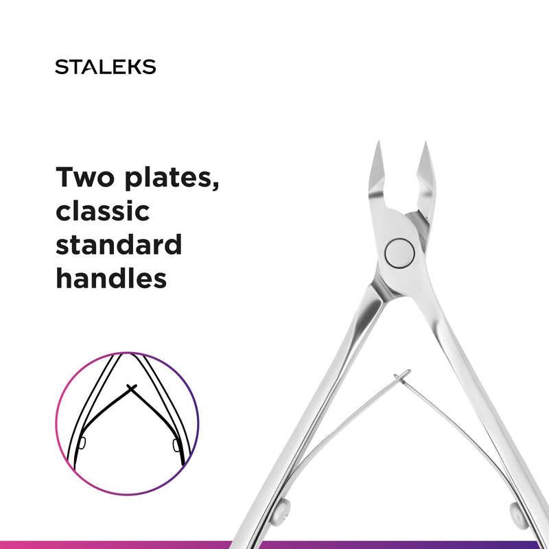 STALEKS PRO Expert 90 7mm Professional Cuticle Nippers – Stainless Steel Skin Nippers for Manicure