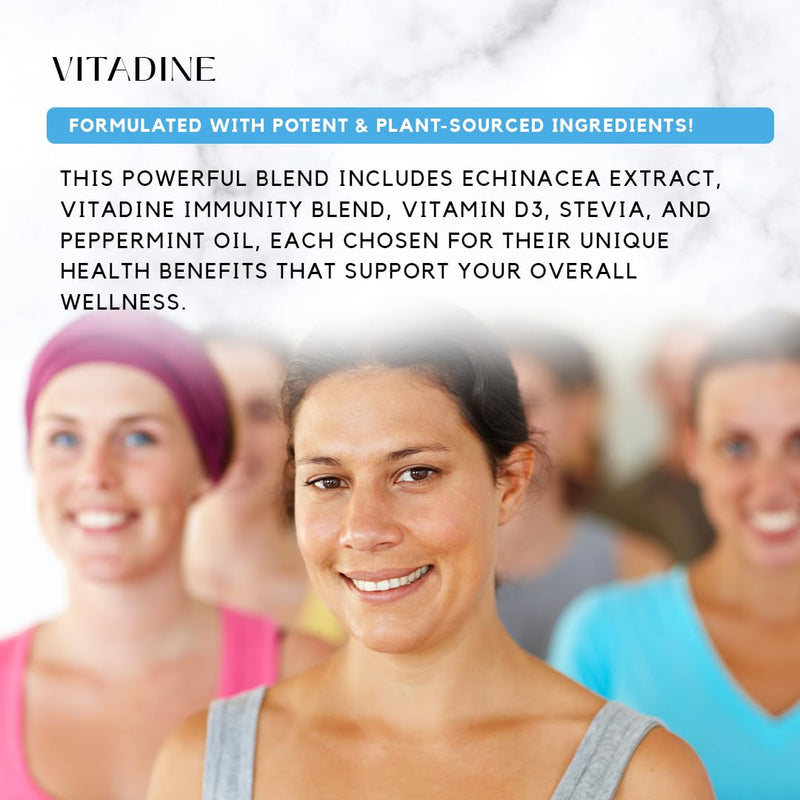 Vitadine, 343 mg, 4 FL OZ Liquid, 302 Servings, Made in USA, Plant-Based Ingredients, Echinacea Extract, Vitamin D3, Gluten-Free