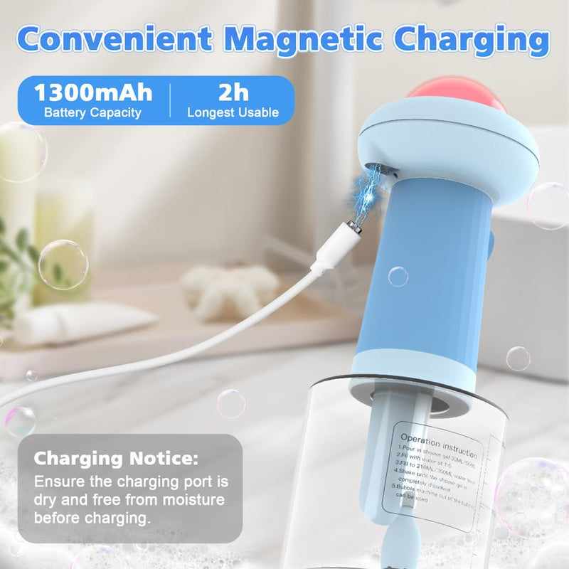 Electric Dog Shampoo Dispenser, Automatic Dog Soap Dispenser, Shampoo Frother Dog Grooming with Brush for Dog and Cat Bathing, Shampoo Foamer for Pet Bathing, Bathroom, Kitchen Sink, Toilet Cleaning - BeesActive Australia