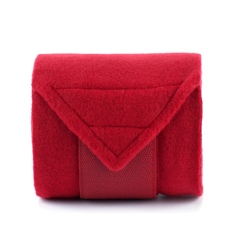 Horse Polo Wraps 2.5m Soft Fleece Polo Wraps Equestrian Leg Bandage Wrap Set of 4 Packs (Red - 2.5m) Red - 2.5m - BeesActive Australia