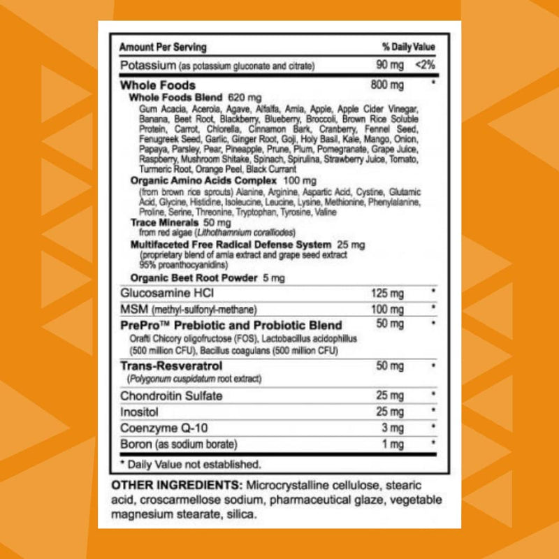 Youngevity Beyond Tangy Tangerine 2.0 Multivitamin Complex, 120 Tablets | Vitamins, minerals, amino acids, probiotics, methylfolate, antioxidants, whole-food nutrients, 160,000 ORAC, 120 tablets 1