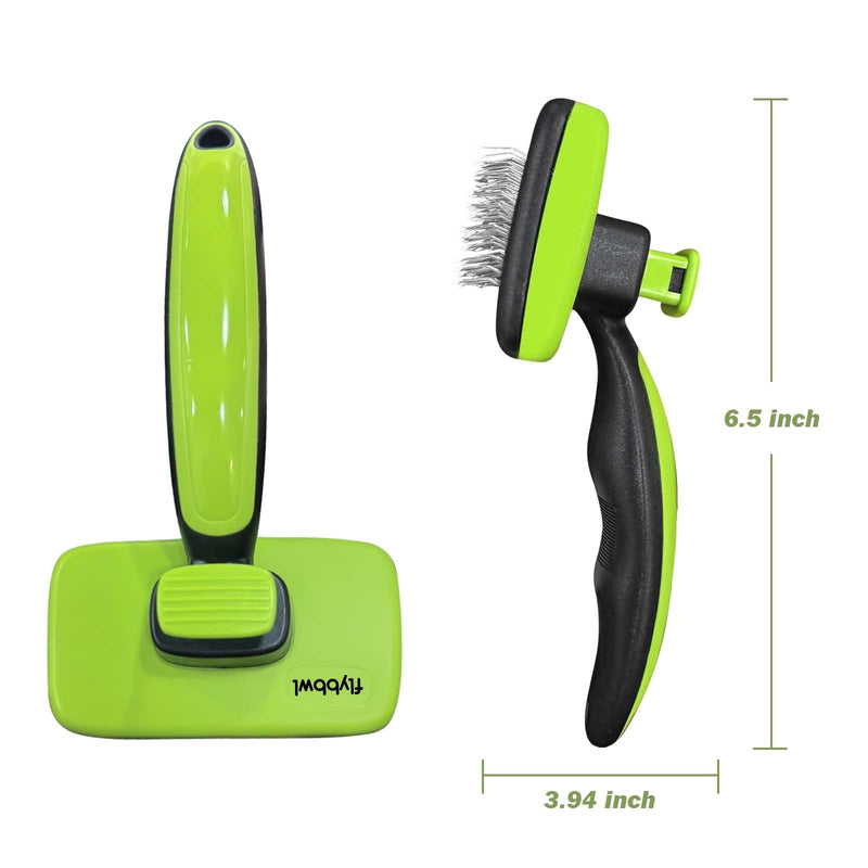Self Cleaning Brush for Dog: Cat Slicker Brush with Release Button - Pet Shedding Brushes for Long and Short Hair - Remove Loose Undercoat - BeesActive Australia