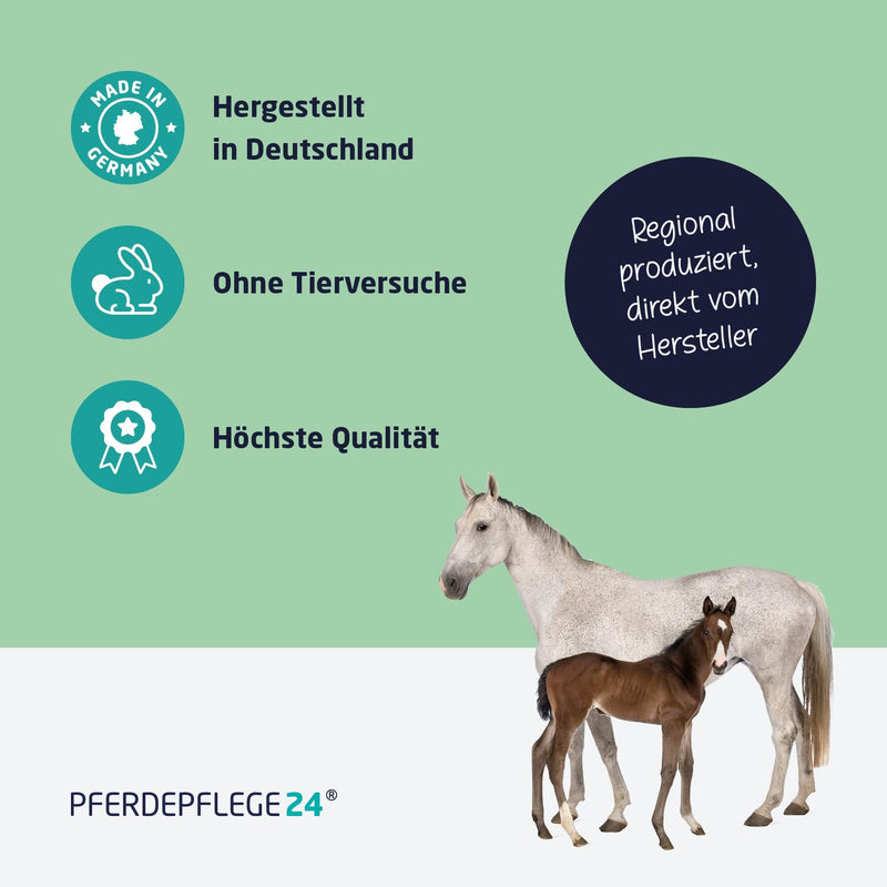Pferdepflege24 mold shampoo horses 500ml - gentle cleaning that makes discoloration disappear - anti-yellowing horse shampoo for gentle fur whitening, intensive cleaning and care - BeesActive Australia
