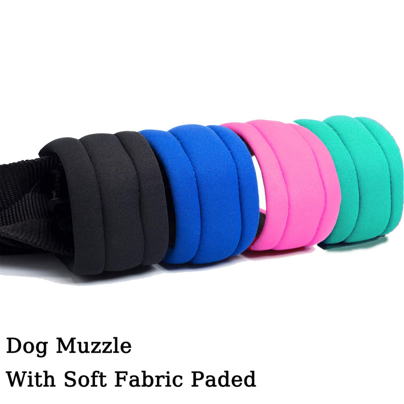 ILEPARK fabric muzzle to stop dogs from biting, barking and chewing, adjustable neck, breathable (M, black) M black - BeesActive Australia