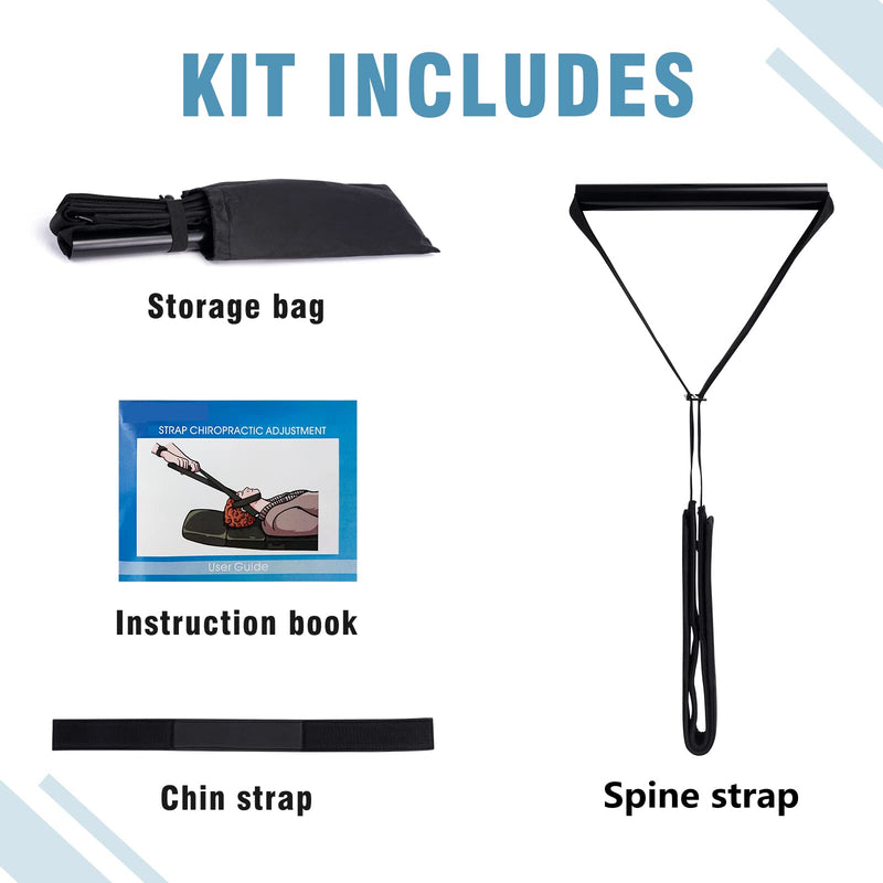 Neck Stretcher Strap, Spine Chiropractic Decompression Tool with Chin Belt. Cervical Neck Traction Device. - BeesActive Australia