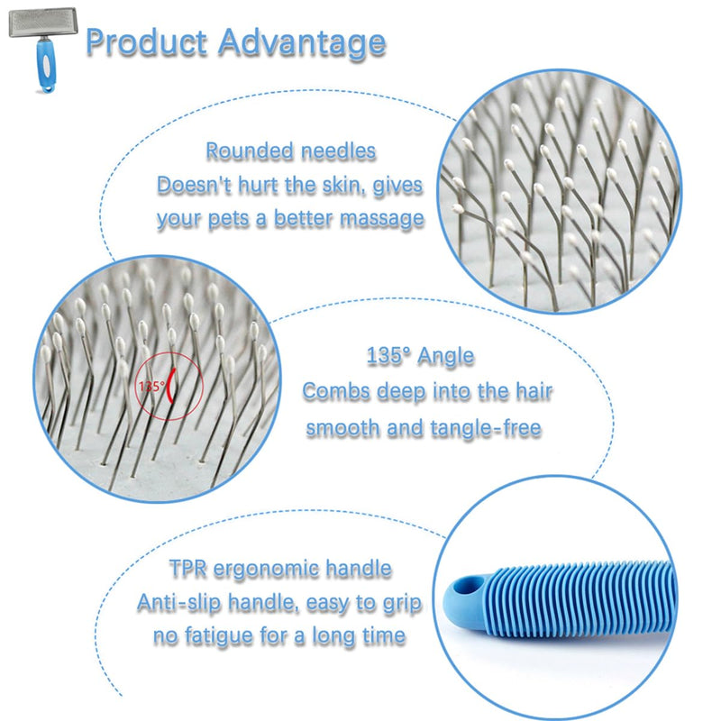 Horse Pin Brush, Horse Grooming Brush, Horse Massage Brush, Horse Hair Brush, Professional Grade Horse Brush, Dog Hair Remover for Horse Dog and Cat Bathing Grooming Shedding (A) A - BeesActive Australia