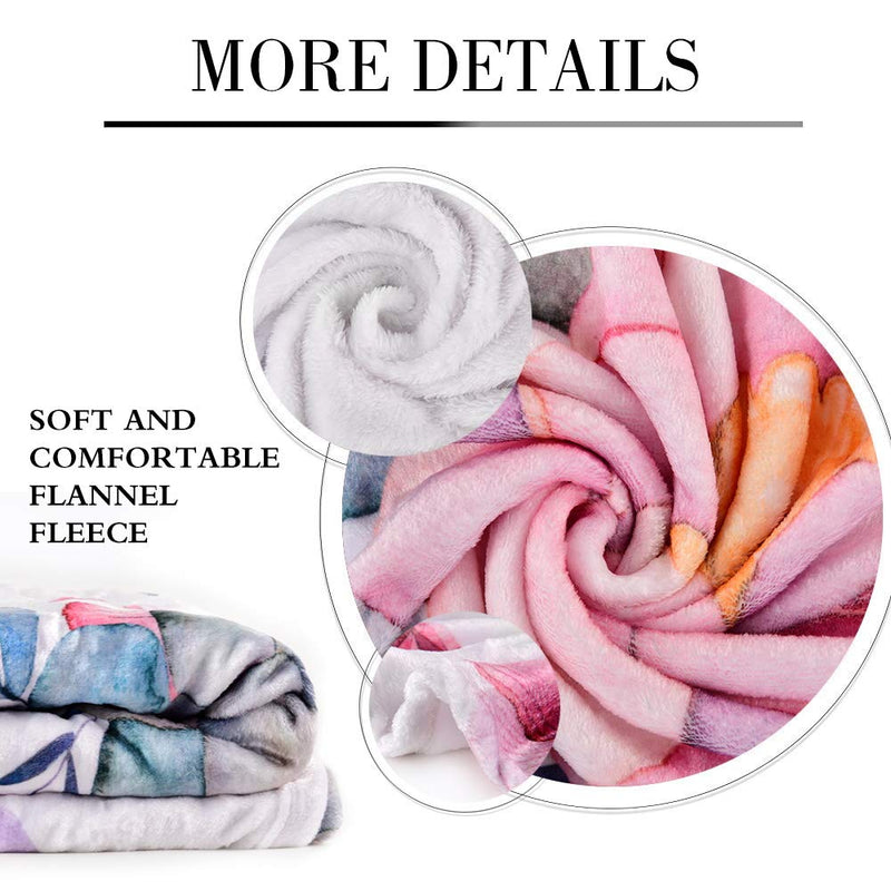 60 x 80 Inch Lavender with Horse Pattern Super Soft Throw Blanket for Bed Sofa Lightweight Blanket for All Seasons Colour 3 - BeesActive Australia