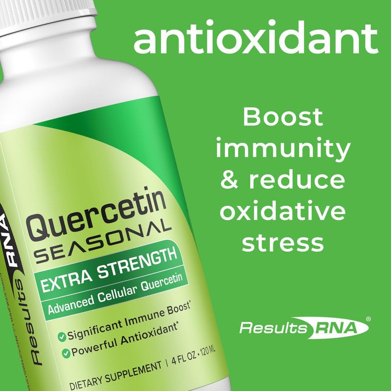 Results RNA – Quercetin Seasonal Provides Exceptional Immune & Respiratory Support in a Delicious Oral Spray – Reduce Oxidative Stress & Enjoy Seasonal Relief. (4 oz - 60 Day) 4 Fl Oz (Pack of 1)