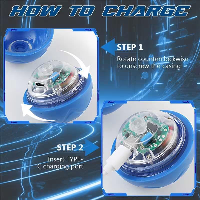 Shaky Ball Toy for Dogs, Shaking Dog Ball, Interactive Dog Ball, Vibrating Ball for Dogs, Automatic Moving Dog Toy Ball for Small Medium Large Dogs, USB Rechargeable (Blue) Blue - BeesActive Australia