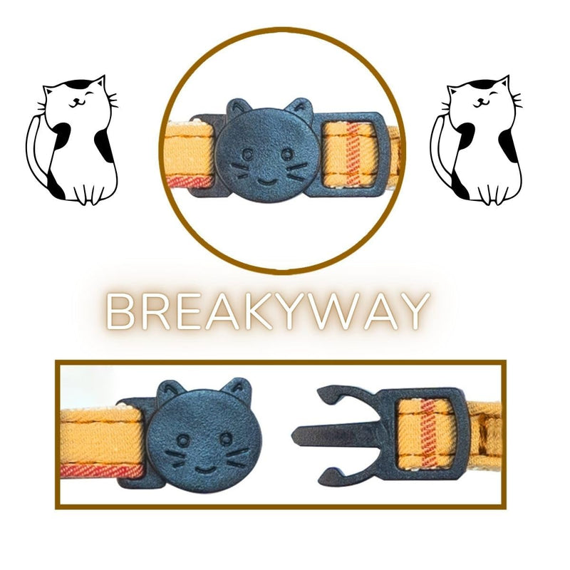 SuperBuddy Cat Collars Breakaway with Cute Bow Bell - 2 Pack Kitten Collar Plaid Cat Collar with Removable Bowtie Cat Collar for Cats Kittens… beige+black - BeesActive Australia