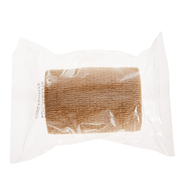 Juvale Self-Adherent Cohesive Wrap - Breathable Support Athletic Tape - Snug Fit for Tattoo Equipment - Swelling & Strain Aid Sports Tape - 3 in x 5 yd, Pack of 12, Tan 3" x 5 Yards - BeesActive Australia