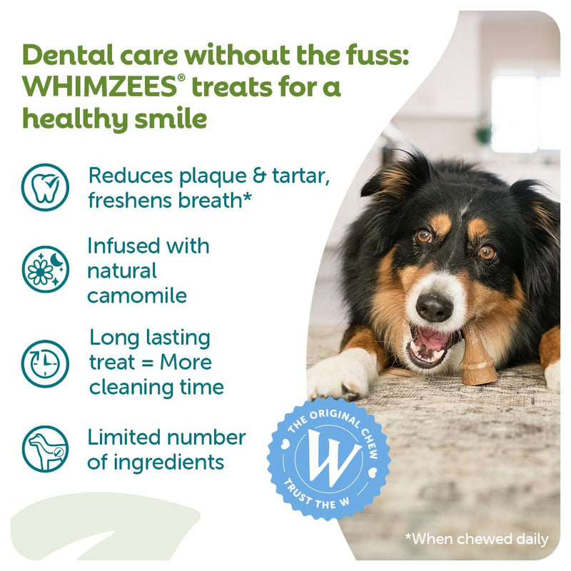 WHIMZEES Antler L, 6 Pieces – Dog Dental Stix, Size L, Dog Dental Sticks for Large Breeds, Natural and Grain Free, Rawhide-Free, Vegetarian, No Added Sugar 360 g (Pack of 1)