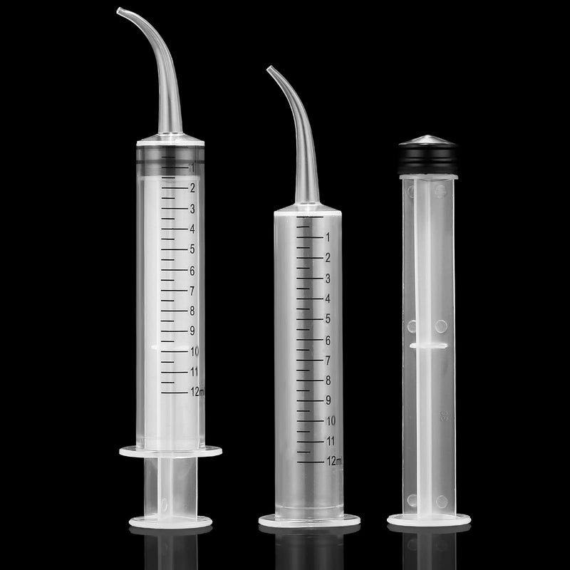 40 Pack 12ml Dental Syringe with Curved Tip for Oral Dental Care, Lab, Feed Small Pet 12ml-40Pack