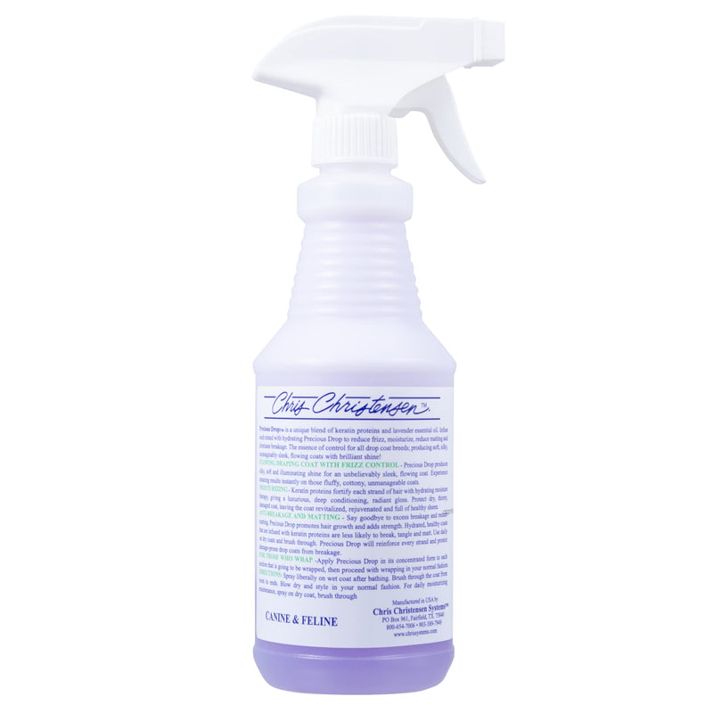 Chris Christensen Precious Drop Ready to Use Conditioner, Dog Conditioner, Groom Like a Professional, Reduces Frizz & Matting, Eliminates Breakage, All Coat Types, Made in USA, 16 oz - PawsPlanet Australia