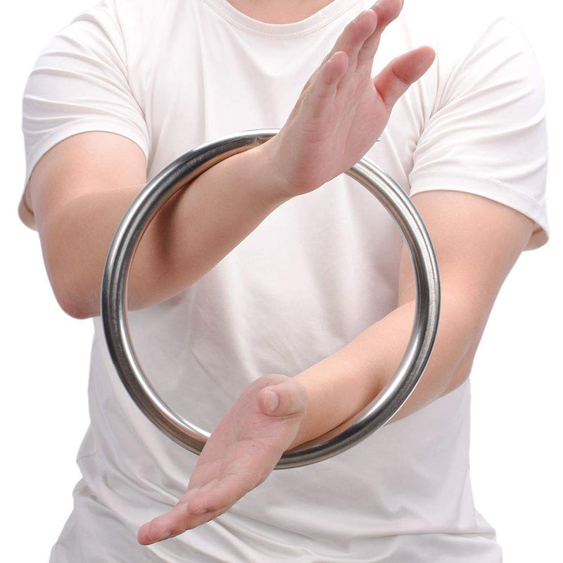 HYOUT Wing Chun Stainless Ring Yewen Sau Sticky Hand Strength Training Tsun Siu Lum Kung Fu Self Defense 2-Pack - BeesActive Australia