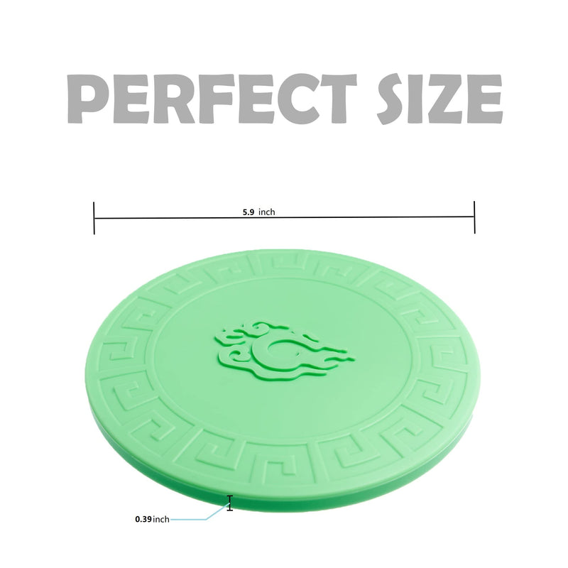 Dog Flying Discs,Natural Rubber Dog Toy for Training Speed and Precise Fetch,Great for Beach and Pool,6 inch Diameter for Medium/Small Breeds (Green) dark green - BeesActive Australia