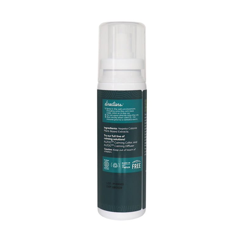 ALZOO Cat Calming Spray - Plant Based Plant Based Stress & Anxiety Relief, with Nepeta Cataria, No Synthetic Pheromones, Stress and Anxiety Relief During Travel, Vet, Fireworks, Separation