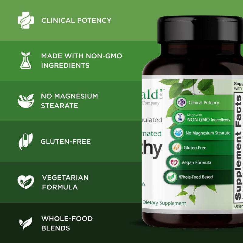 EMERALD LABS B-Healthy, 120 Capsules | Supports Energy, Brain & Heart Health, Vitamin B Complex with Whole-Food & Probiotic Blend, Vegan, Non-GMO & Gluten-Free 120 Count (Pack of 1)