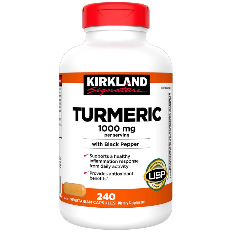 Just Grown Turmeric 1000 mg., 240 Capsules (1 pack) 240 Count (Pack of 1) - BeesActive Australia