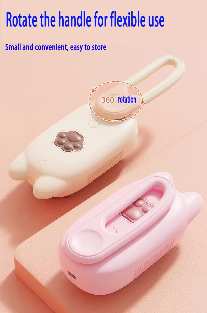 Steam Cat Brush Dog Brush for Shedding Rechargeable Cat Brush Unique Pet Brush The Handle Can be Rotated 360° (pink) pink - BeesActive Australia