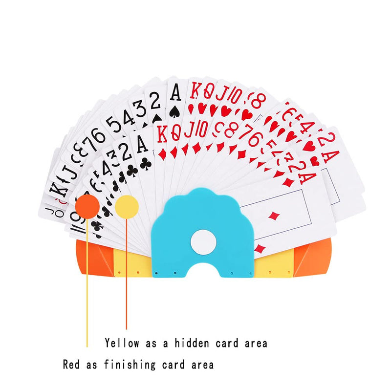 Card Holders for Playing Cards: Portable Plastic Hands-Free Kids Card Holder Gift for Poker Parties & Family Card Game Nights Set of 4