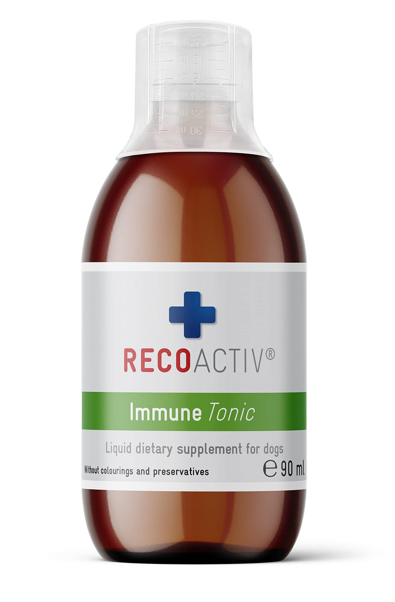 RECOACTIV Immune Tonic for dogs, 3 x 90 ml, dietary restoration for low appetite, liquid nutritional supplement for dogs