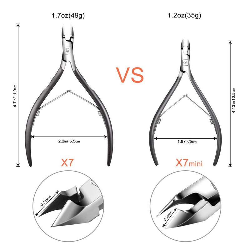 Cuticle Nippers Salon Grade for Manicurist Extremely Sharp Effortless Cuticle Trimmer Precise Clippers Pedicure Manicure Nail Care Tool, opove X7 mini, Space Gray - BeesActive Australia
