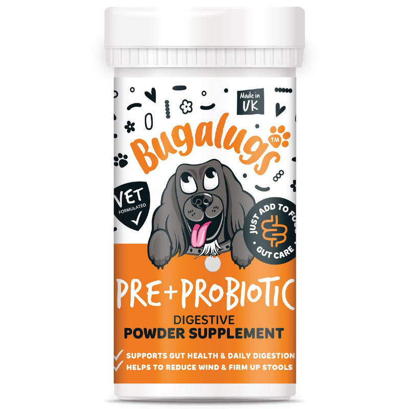 Bugalugs Probiotics For Dogs - Powder, Simple To Add To Food - Complete Daily Digestive Support With Probiotics & Prebiotics For Happy Healthy Dogs (80g) 80g