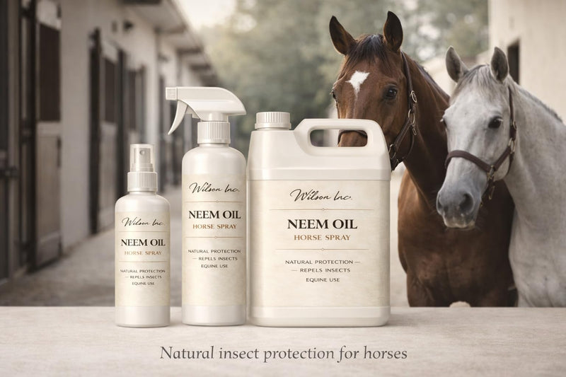 Equine Neem Oil Spray – Premium Ready to Use Neem Oil Mist for Horses – Elegant Daily Care for Horses, Stables & Insect-Prone Areas (250ml) 250ml