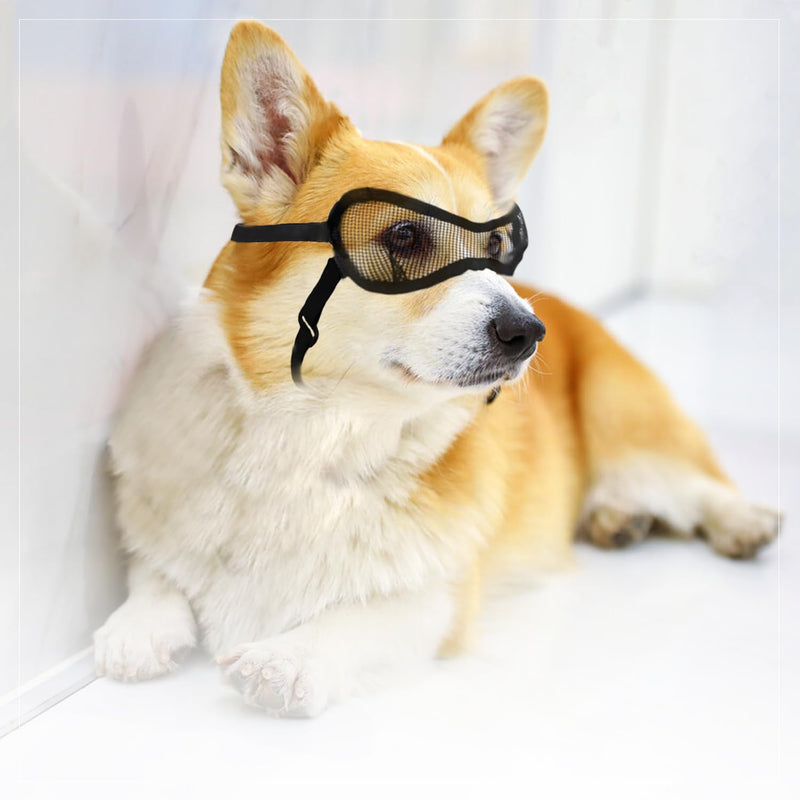Protective Eye Cover for Small, Medium & Large Dogs & Cats - Lightweight Mesh Eyewear for Eye Injuries & Wounds