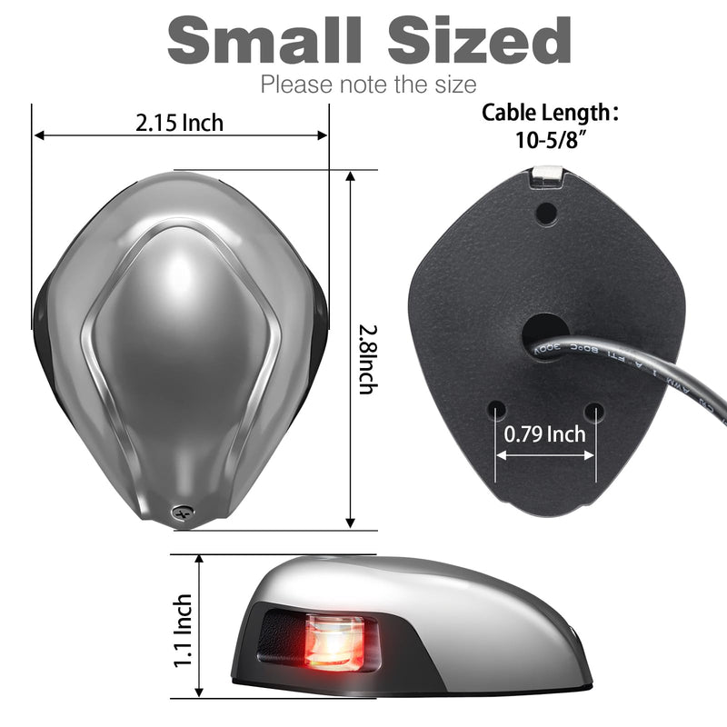 Pontoon Navigation Lights,Bow Lights for Boats LED;Boat Navigation Lights 1NM Red and Green 112.5 Degree Standard,Waterproof for Marine,Yacht - BeesActive Australia