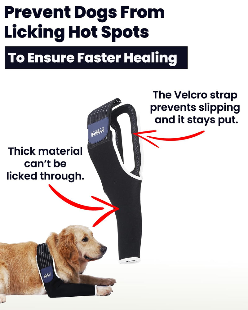 Dog Front Leg Sleeve, XLarge, Comfortable, Breathable Material, Adjustable Elastic Band, for Hot Spots, Wounds, Bandages - BeesActive Australia