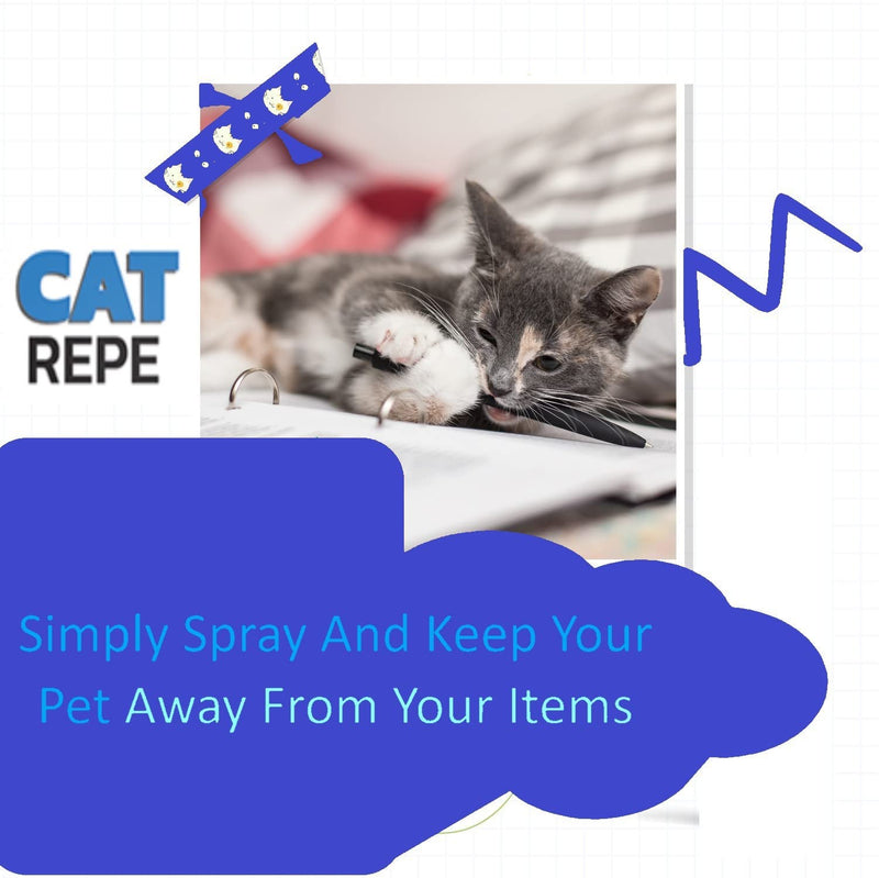 Cat Repellent Concentrate for Quick Preparation Spray Anti Scratch Furniture Protector - Deterrent to Keep Off & Bitter Chew Spray, Safe, 220 ml/7 floz Makes 24 floz, Blue, CRCO220ML - BeesActive Australia