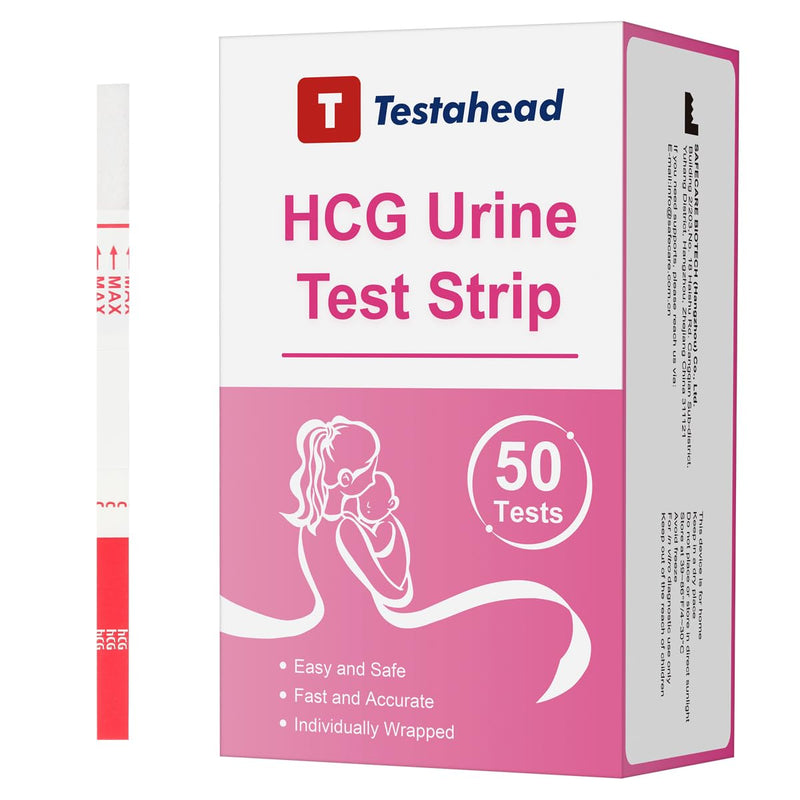 T TESTAHEAD Pregnancy Test Strips, 50 Count, High Sensitivity Home Tests for Early Detection
