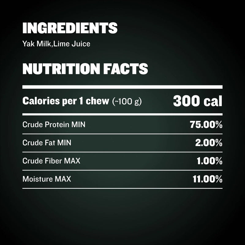 Bully Max High Protein Power Dog Chews – 75% Protein, All-Natural Long Lasting Yak Chews for Aggressive Chewers - Grain-Free Dental Dog Food Treats for Small, Medium & Large Breed Dogs - Lime, 3 Pack 1 Count (Pack of 3)