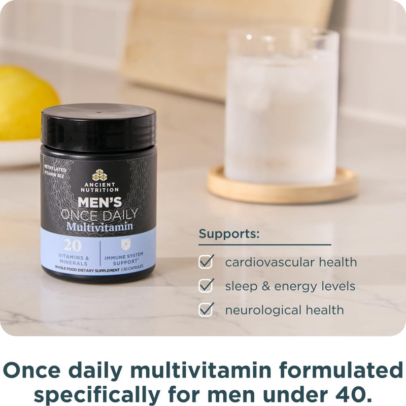Ancient Nutrition Men's 1-Day Multivitamin, 30 CT 30 Count