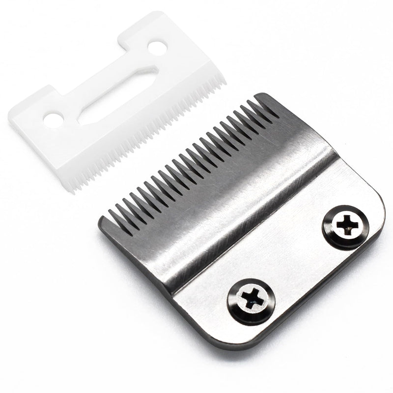 Professional Adjustable Hair Clipper Replacement Blade Set #2161 Compatible with Wahl 5 Star Series Senior Magic Clip Super Taper 8148 1919 Hair Clippers (Silver) Silver - BeesActive Australia