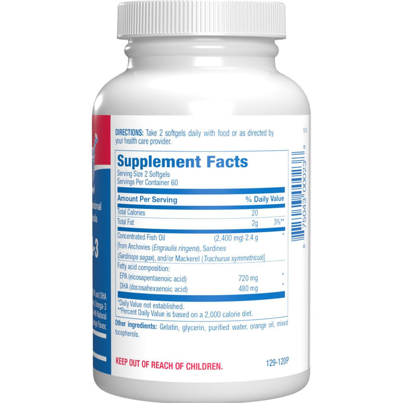 Omega 3 Fish Oil 1200 mg - Clinical DHA EPA Omega 3 Supplement with Burpless Fish Oil Brain Heart & Overall Health - Molecularly Distilled for Purity - Certified Sustainably Sourced (Orange Flavored)