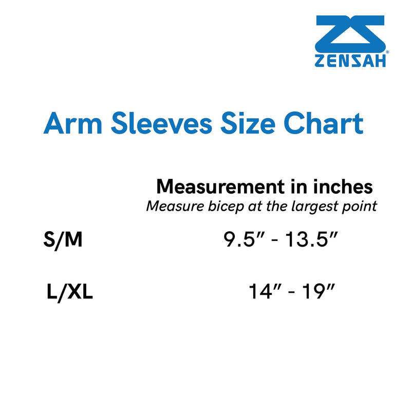 Zensah Compression Arm Sleeves - Made in USA, Thermal Arm Warmers for Cycling and Running with UV Sun Protection Small-Medium Black