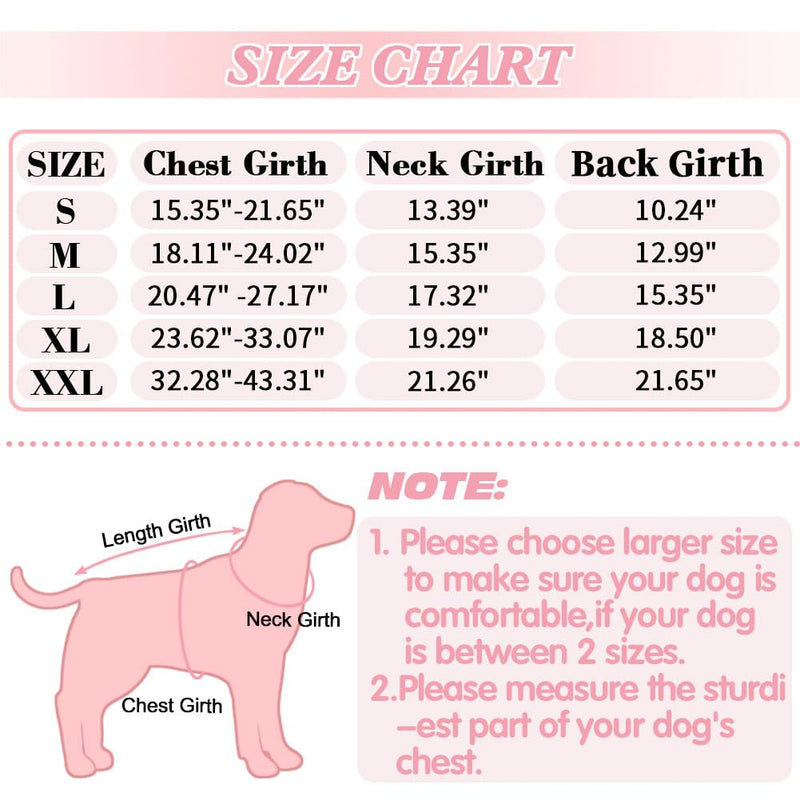 Dog Cold Weather Coats, Fleece Lining Small/Medium/Large Dog Jackets for Winter, Wide Range Adjustable Dog Winter Clothes for Large Dogs, Pink XL X-Large - BeesActive Australia