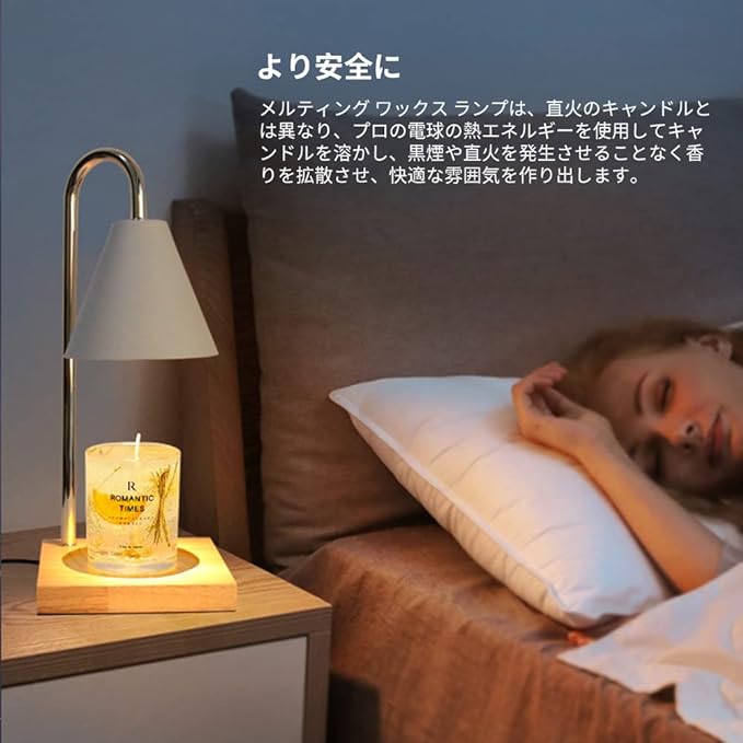 VARMHUS Candle Warmer Lamp Dimmable Timer Candle Warmer Stepless Dimming Aroma Candle Warmer Aroma Lamp with 2 GU10 Bulbs Indoor Lighting (White) - BeesActive Australia