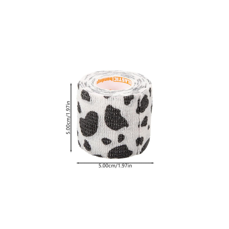 POPETPOP Self Adhesive Wrap Pet Wrap Non-Woven Tape for Dog Legs Paws Wounds Cohesive Gauze for Horse Cat Bird Animal Paw Print Desgin - BeesActive Australia