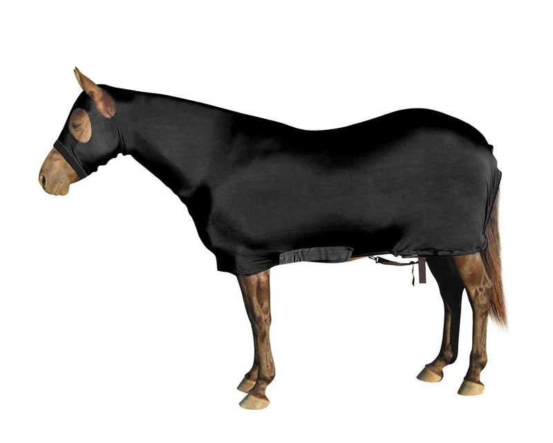 Derby Originals Lycra Full Body Horse Sheets with Neck Cover Large (78-84") Black - BeesActive Australia
