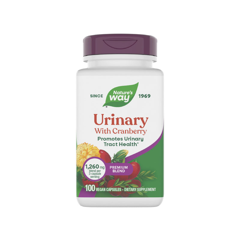 Nature's Way Urinary with Cranberry Premium Blend, Promotes Urinary Tract Health*, with Cranberry, Dandelion, Vegan, Non-GMO Project Verified, 100 Capsules (Packaging May Vary) 100 Count (Pack of 1) - BeesActive Australia
