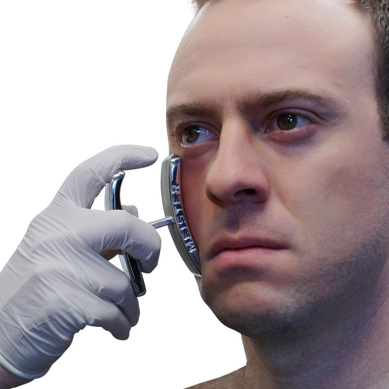 Meister Pro Cutman Contoured No-Swell - Stainless Steel Compress for Bruises, Cuts & Black Eyes
