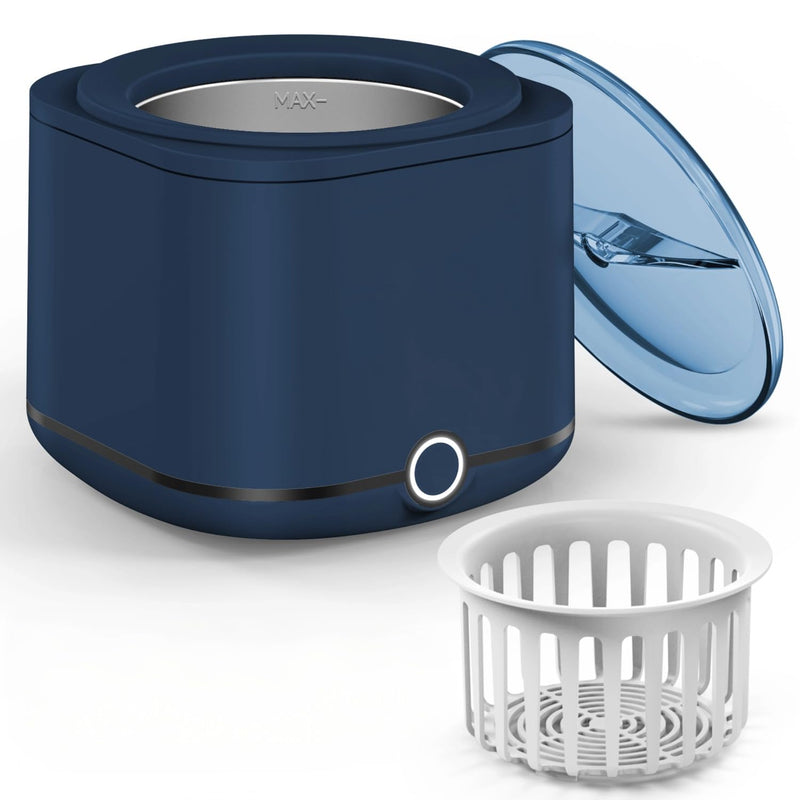 Miorcols Retainer Cleaner, 48kHz Ultrasonic Retainer Cleaner Machine for Denture, Mouthguard, Braces, Night Guard, Aligner, Toothbrush, Jewelry with 7.8OZ Dental Cleaning Pod-Blue