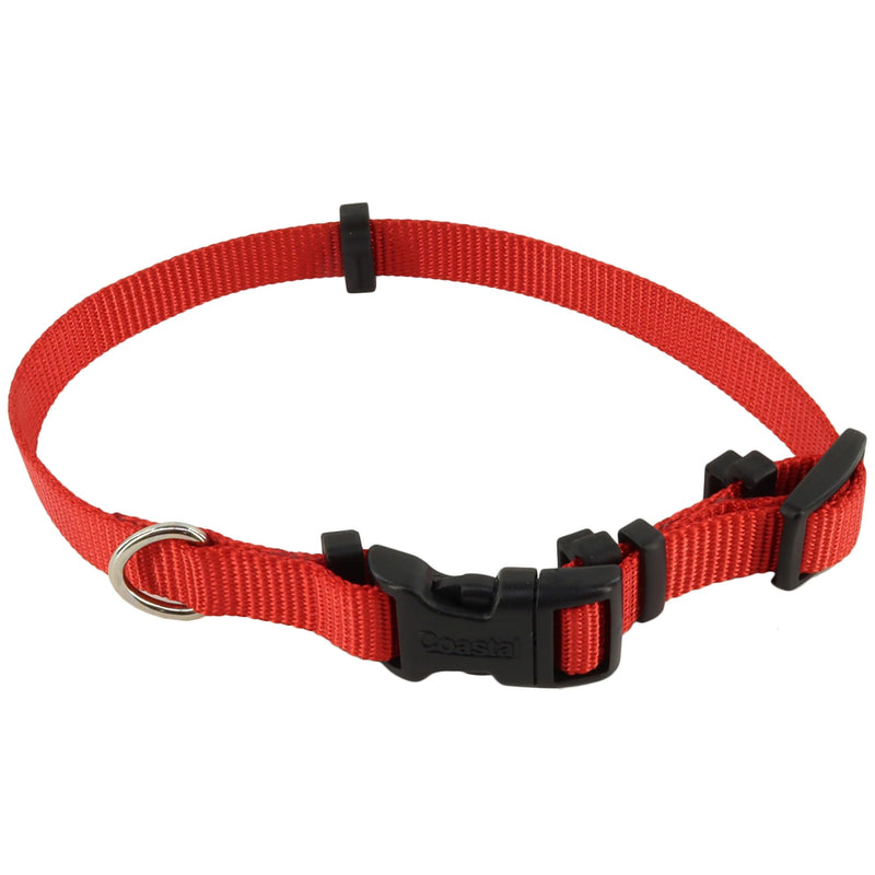 Coastal Pet SecureAway Collar Protector for Flea Collars - Adjustable pet Accessory - Protective Flea Collar for Dogs & Puppy - Red, 5/8" x 8-12"