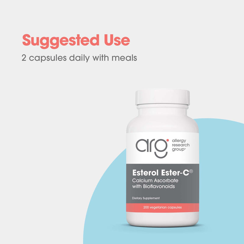 ARG Esterol Ester C Buffered Vitamin C, 200 Capsules | Delivers 1.35 g Vitamin C as Buffered Ester with Bioflavonoids and Quercetin for Immune and Antioxidant Support